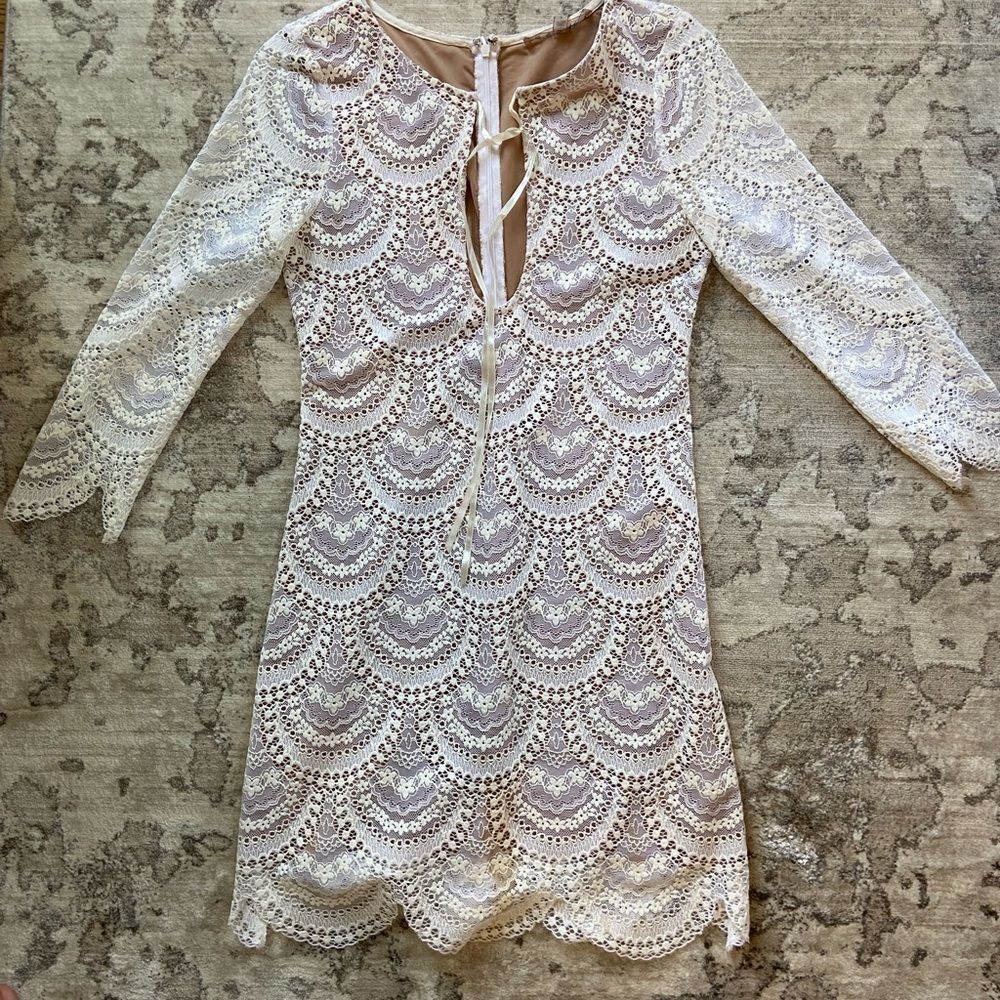 FOR LOVE AND LEMONS Rosalina Lace Keyhole Dress